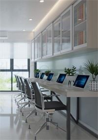 Thiết kế nội thất văn phòng hiện đại - công ty Máy Tính tại Hà Đô Centrosa - Quận 10